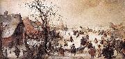 Hendrick Avercamp Winter Scene on a Canal oil